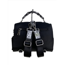 Женская сумка-рюкзак из текстиля, цвет  черный