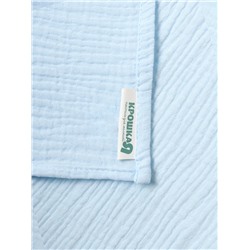 Полотенце - уголок муслиновое «Крошка Я», 75×75 см, голубой, хлопок 100%, голубое