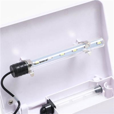 Аквариум SeaStar HX-180F в комплекте: LED-лампа, фильтр, 3.5 л, белый