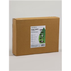 Подставка для цветов Greengo, 6 полок, 36×23×106 см, напольная, каркас металл, полки МДФ, чёрная