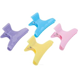 Dewal Зажим для волос бабочка CL2202, пластик, разноцветный, 8 см, 12 шт. 1510