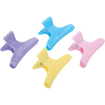 Dewal Зажим для волос бабочка CL2202, пластик, разноцветный, 8 см, 12 шт. 1510