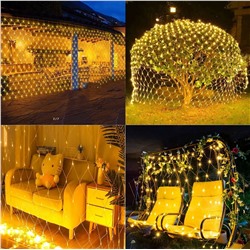 Светодиодная сеть (220в,3х2м, желтая,320 ламп)