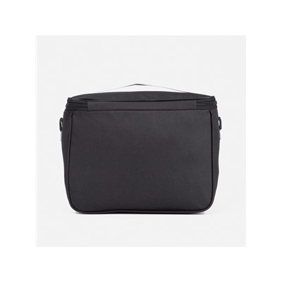 Термосумка на молнии, объём 12.5 л, наружный карман, регулируемый ремень, чёрная