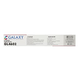 Плойка Galaxy GL 4602, 60 Вт, керамическое покрытие, d=16 мм, 200°С, белая
