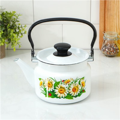 УЦЕНКА Чайник цил деколь, 1.5 л, цвет МИКС (белый)
