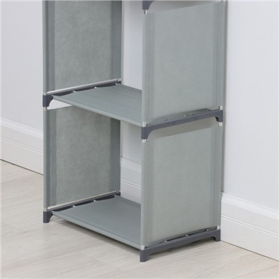 Стеллаж для хранения многофункциональный LaDо́m, 41×27×125 см, серый