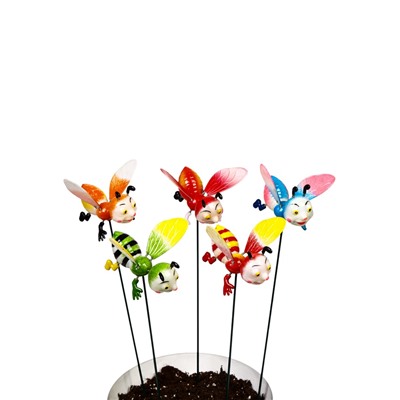 Штекер садовый «Весёлая пчёлка», 14×10 см, h=40 см, МИКС