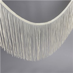 Тесьма декоративная «Бахрома», 20 см, 5±0.5 м, бежевая