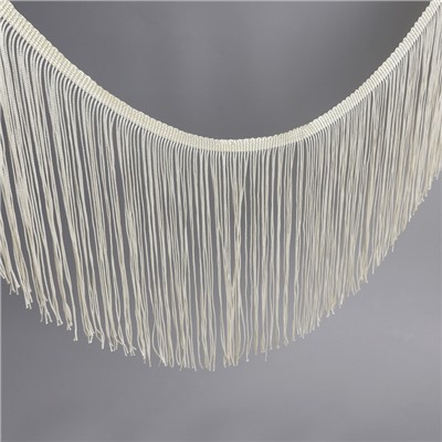 Тесьма декоративная «Бахрома», 20 см, 5±0.5 м, бежевая