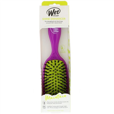 Wet Brush, Shine Enhancer Brush, Maintain, Purple, 1 Brush