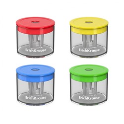 Точилка пластиковая с контейнером  "Бочонок, Неон" ассорти 56036 ErichKrause