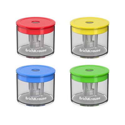 Точилка пластиковая с контейнером  "Бочонок, Неон" ассорти 56036 ErichKrause