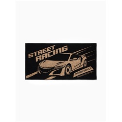 Полотенце махровое «Этель» Street racing, 70×130 см, хлопок 100%, чёрно-золотое