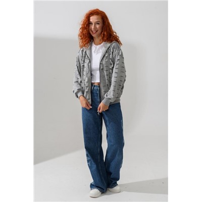 67181 толстовка женская (Винтаж серый)