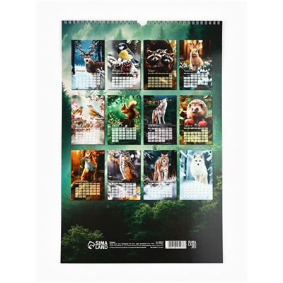 Календарь 2026 перекидной на ригеле А3 «Леса»