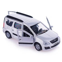 Машина металл Lada Largus 12 см, (двери, багаж., сереб.,) инерц., в коробке