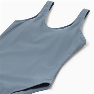 Купальник женский слитный однотонный MINAKU, размер 42, серый