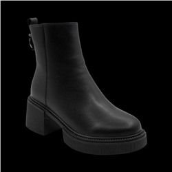 Ботинки из натуральной кожи на меху РМ-091-1 черные