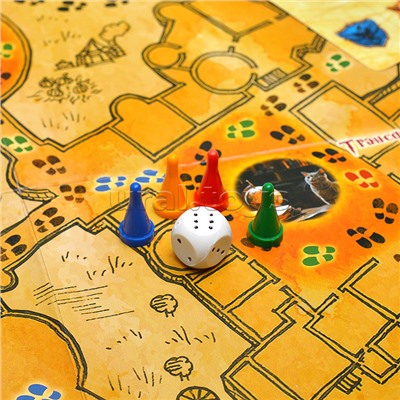Настольная игра-ходилка "Школа чародейства" квадрат 40 карточек. 250х250х55мм