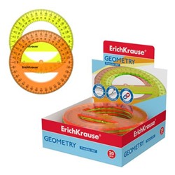 Транспортир 360 градусов 12 см 49553 Neon ассорти ErichKrause