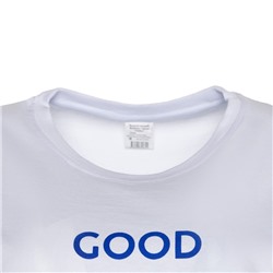 Пижама женская (футболка, брюки) GOOD MORNING, белый, красный, размер 48