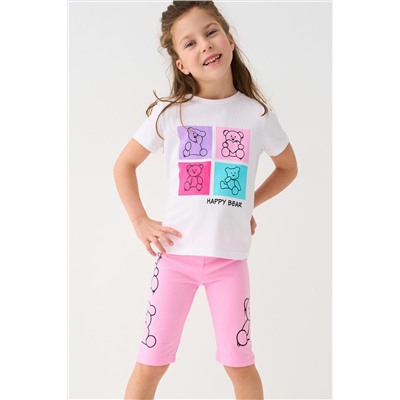 Брюки трикотажные для девочек (легинсы укороченные), 2 пары в комплекте PLAYTODAY, 1240012