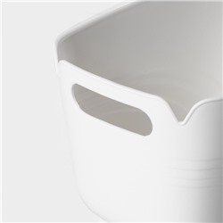 Контейнер для хранения с ручкой LaDom «Лаконичность», 27×14.8×11.8 см, белый