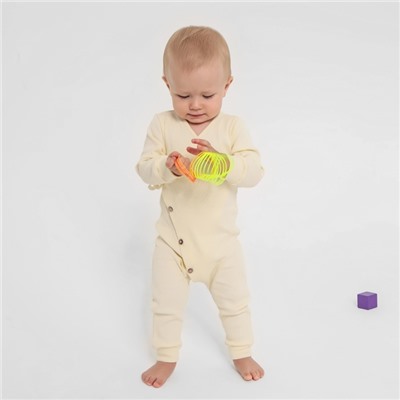 Комбинезон детский MINAKU: Basic Line BABY, рост 62-68 см, молочный