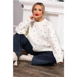 Свитер оверсайз Анита (белый) Б14761-1М