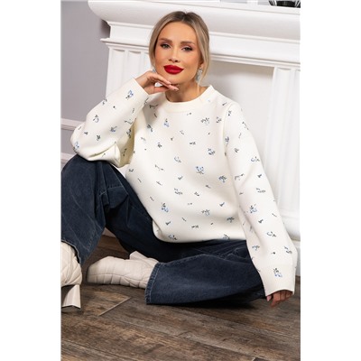 Свитер оверсайз Анита (белый) Б14761-1М