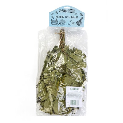 Веник для бани, дубовый, 45 см, с донником