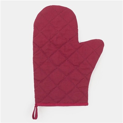 Набор новогодний новогодний кухонный Happy new year: варежка-прихватка 20×28 см, прихватка 17×17 см