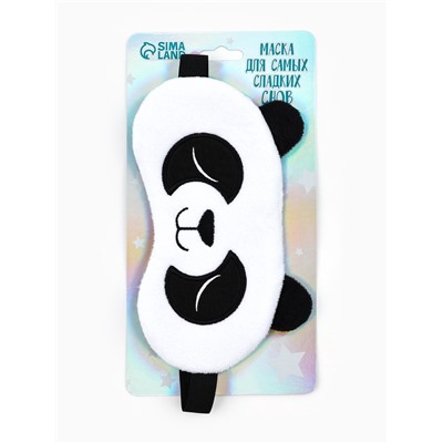 Маска для сна «Панда», белая