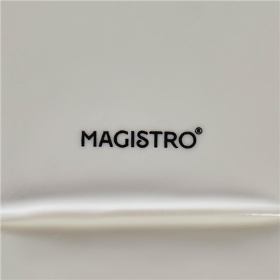 Пирожковая тарелка Magistro «Цветок Бланш», 22.5×22.5 см, квадратная, фарфор, белая