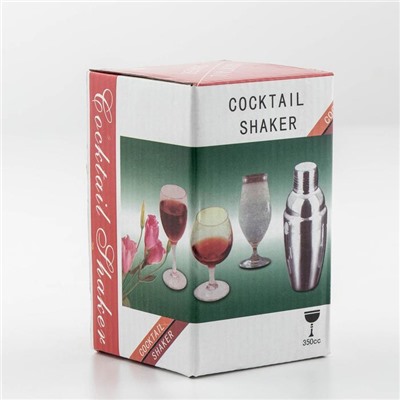 Шейкер, 350 мл, 18×7.5 см, нержавеющая сталь, серебристый