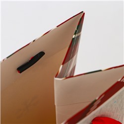 Пакет подарочный новогодний под бутылку «С Новым годом», 13×36×10 см