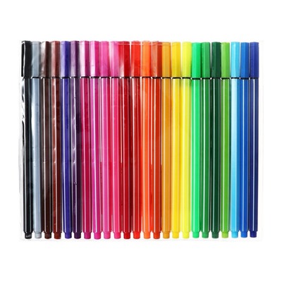 Набор капиллярных ручек (маркеров), 0.4 мм, 24 цвета, тонкая линия