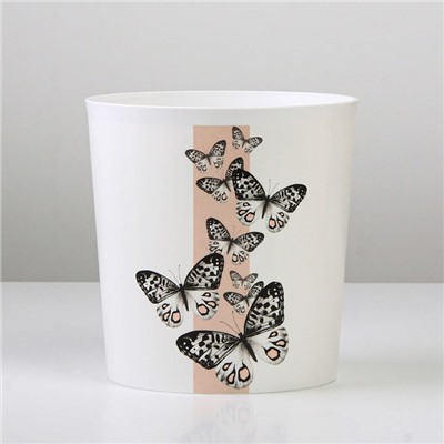 Кашпо для цветов «Бабочки», 1.6 л, d=14 см, h=14 см, пластиковое