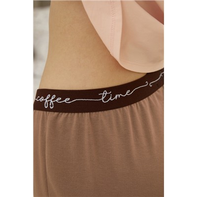 Комплект женский футболка, брюки укороченные (бриджи) Mia Cara AW21WJ343 Morning Coffee