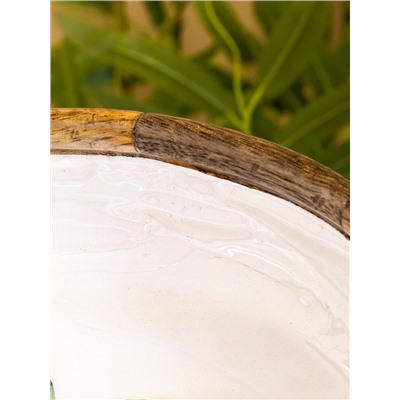 УЦЕНКА Блюдо «Лимоны» дерево манго 25.5×25.5×6 см