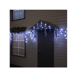 Гирлянда «Бахрома» 25×0.7 м, IP44, УМС, белая нить, 450 LED, свечение белое, мерцание, 220 В