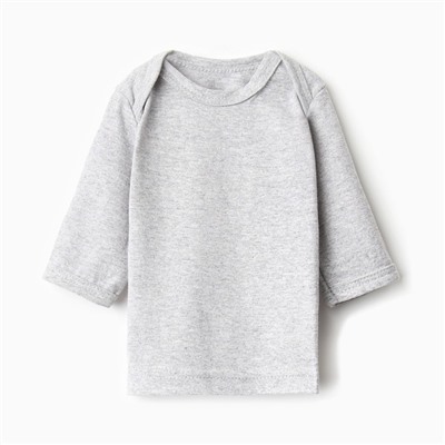 Футболка детская детская с длинным рукавом Bloom Baby, рост 68 см, серая