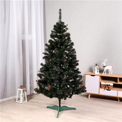 Искусственная ёлка с шишками «Сибирская красота», 220 см, ПВХ ветки отгибаются