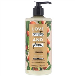 Love Beauty and Planet, Лосьон для тела Shea Velvet, «Масло ши и сандал», 400 мл