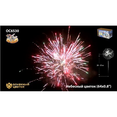 Фейерверк ОС6530 Небесный цветок (0,8" х 64)