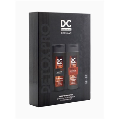 Подарочный набор мужской Detox pro: гель для душа 250 мл + шампунь 250 мл