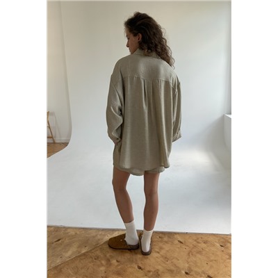 Костюм женский  SET019/33/Оливковый, белый