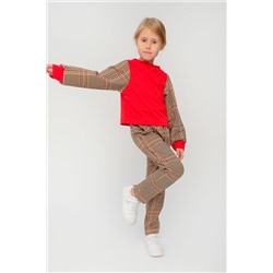 Костюм с брюками Скарлетт красный\кофе НАТАЛИ, 874517