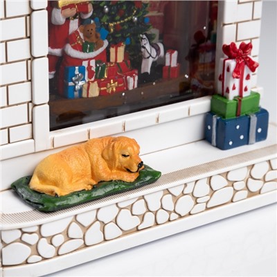 Фигура светодиодная «Чудесный камин», 26×10×18 см, музыка, от батареек ААх3, USB, свечение тёплое белое